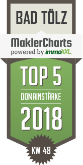 MaklerCharts KW 48/2018 - Sylvia Jansen Immobilien ist TOP-5-Makler in Bad T�lz
