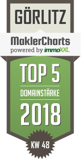 MaklerCharts KW 48/2018 - Mayer Immobilien, Inh. Thomas Mayer ist TOP-5-Makler in Grlitz