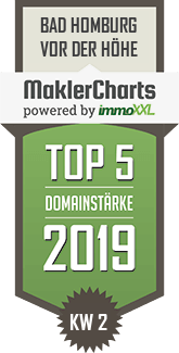 MaklerCharts KW 02/2019 - Birkelbach Immobilien ist TOP-5-Makler in Bad Homburg vor der Hhe