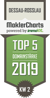 MaklerCharts KW 02/2019 - Rosenblatt Immobilien ist TOP-5-Makler in Dessau-Rolau