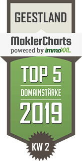 MaklerCharts KW 02/2019 - Volksbank eG Bremerhaven-Cuxland ist TOP-5-Makler in Geestland