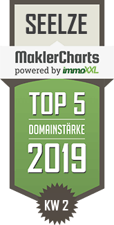 MaklerCharts KW 02/2019 - DG Immobilienberatungs GmbH ist TOP-5-Makler in Seelze