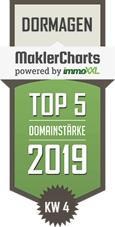 MaklerCharts KW 04/2019 - SABINE GRAAB IMMOBILIEN ist TOP-5-Makler in Dormagen