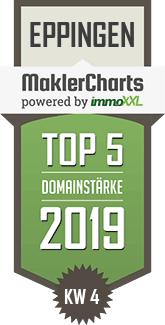 MaklerCharts KW 04/2019 - bks FINANZ Vermittlung AG ist TOP-5-Makler in Eppingen