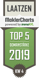MaklerCharts KW 04/2019 - Immobilienbro Feldt GmbH ist TOP-5-Makler in Laatzen