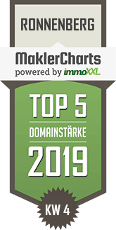 MaklerCharts KW 04/2019 - Marianne Fiebig Immobilien ist TOP-5-Makler in Ronnenberg