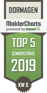 MaklerCharts KW 06/2019 - SABINE GRAAB IMMOBILIEN ist TOP-5-Makler in Dormagen