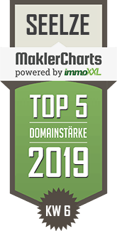 MaklerCharts KW 06/2019 - DG Immobilienberatungs GmbH ist TOP-5-Makler in Seelze