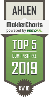 MaklerCharts KW 10/2019 - Dakin Immobilien ist TOP-5-Makler in Ahlen