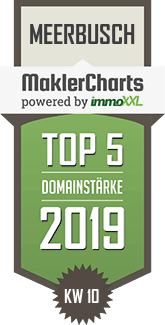 MaklerCharts KW 10/2019 - Andreas Koenigs Immobilien ist TOP-5-Makler in Meerbusch