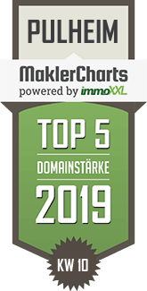 MaklerCharts KW 10/2019 - Alexander Hanf Immobilien Service ist TOP-5-Makler in Pulheim