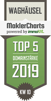 MaklerCharts KW 10/2019 - Haag-Immo ist TOP-5-Makler in Waghusel