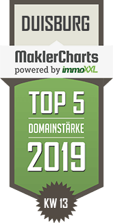 MaklerCharts KW 13/2019 - Marseille Immobilien ist TOP-5-Makler in Duisburg