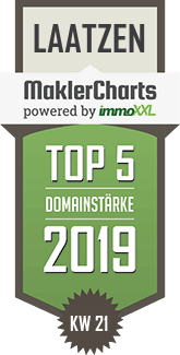 MaklerCharts KW 21/2019 - Immobilienbro Feldt GmbH ist TOP-5-Makler in Laatzen