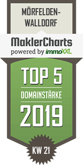 MaklerCharts KW 21/2019 - MainHouse Immobilien ist TOP-5-Makler in Mörfelden-Walldorf