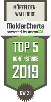 MaklerCharts KW 21/2019 - MainHouse Immobilien ist TOP-5-Makler in Mrfelden-Walldorf