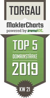 MaklerCharts KW 21/2019 - Joachim Rolke Immobilien GmbH ist TOP-5-Makler in Torgau