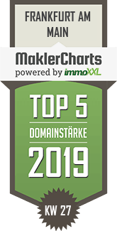 MaklerCharts KW 27/2019 - METZ IMMOBILIEN ist TOP-5-Makler in Frankfurt am Main