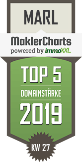 MaklerCharts KW 27/2019 - Volksbank Immobilien GmbH ist TOP-5-Makler in Marl