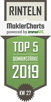 MaklerCharts KW 27/2019 - A. Rmbke Immobilien - Hausverwaltungen ist TOP-5-Makler in Rinteln