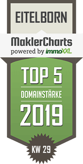 MaklerCharts KW 29/2019 - ImmoLotse24 ist TOP-5-Makler in Eitelborn