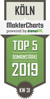 MaklerCharts KW 31/2019 - SAYAN Immobilien Kln ist TOP-5-Makler in Kln