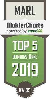 MaklerCharts KW 35/2019 - Volksbank Immobilien GmbH ist TOP-5-Makler in Marl