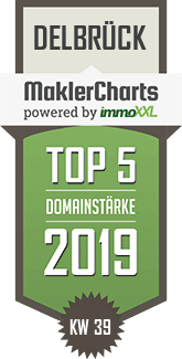 MaklerCharts KW 39/2019 - V und B Immobilien GmbH ist TOP-5-Makler in Delbrck