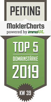 MaklerCharts KW 39/2019 - Sdbayerische Immobiliengesellschaft mbH ist TOP-5-Makler in Peiting