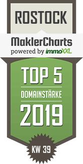 MaklerCharts KW 39/2019 - Dr. Tasler & Partner Immobilien-Projekt GmbH ist TOP-5-Makler in Rostock