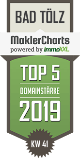 MaklerCharts KW 41/2019 - Sylvia Jansen Immobilien ist TOP-5-Makler in Bad T�lz