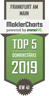 MaklerCharts KW 41/2019 - METZ IMMOBILIEN ist TOP-5-Makler in Frankfurt am Main