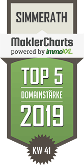 MaklerCharts KW 41/2019 - CoVer Immobilien GbR ist TOP-5-Makler in Simmerath